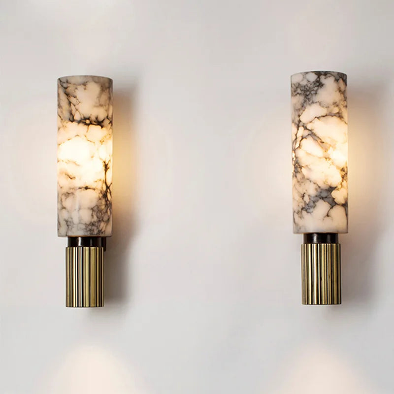 Elegant Wall Sconce Lighting | Modern Marble Wall Lamp | Luxury LED Wall Lights | Chic Wall Sconces for Home | Premium Marble Wall Fixture 1
