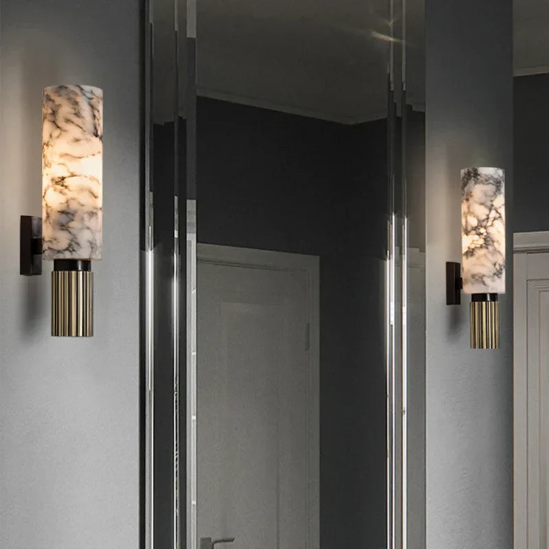 Elegant Wall Sconce Lighting | Modern Marble Wall Lamp | Luxury LED Wall Lights | Chic Wall Sconces for Home | Premium Marble Wall Fixture 2