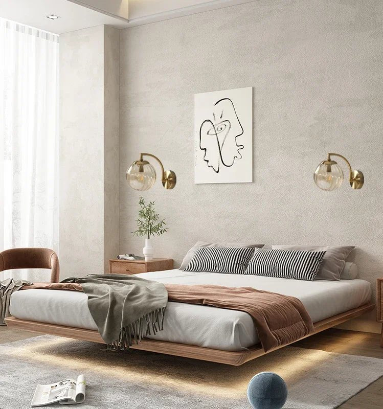 Elegant Wall Sconce | Ribbed Glass Wall Light | Modern Sconce Fixture | Soft Ambient Wall Lamp | Premium Gold Wall Sconce for Home 6