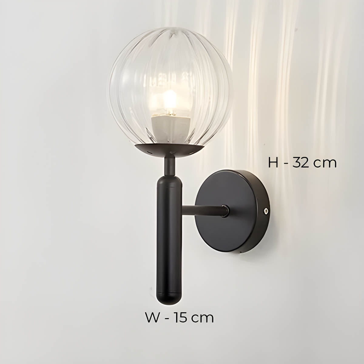 Handcrafted Glass Wall Light | Elegant Wall Sconces | Modern LED Wall Lamp | Stylish Bathroom Wall Lights | Mid-Century Lighting Fixture 0