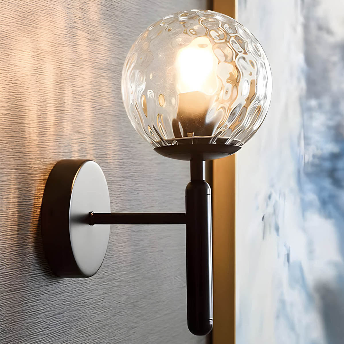 Handcrafted Glass Wall Light | Elegant Wall Sconces | Modern LED Wall Lamp | Stylish Bathroom Wall Lights | Mid-Century Lighting Fixture 1
