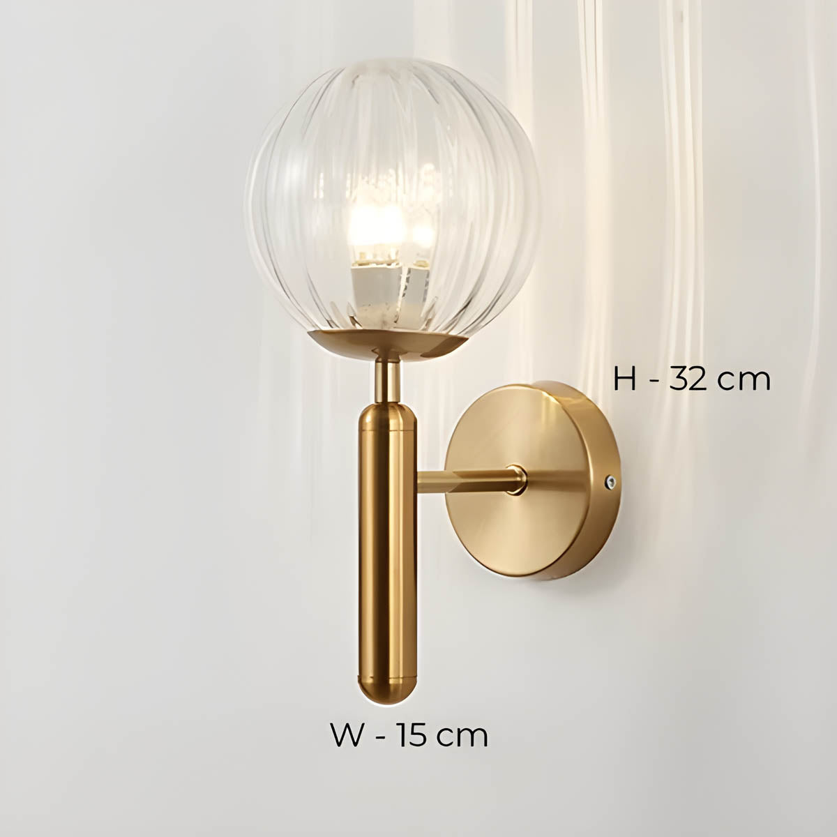 Handcrafted Glass Wall Light | Elegant Wall Sconces | Modern LED Wall Lamp | Stylish Bathroom Wall Lights | Mid-Century Lighting Fixture 2