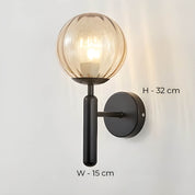 Handcrafted Glass Wall Light | Elegant Wall Sconces | Modern LED Wall Lamp | Stylish Bathroom Wall Lights | Mid-Century Lighting Fixture 3