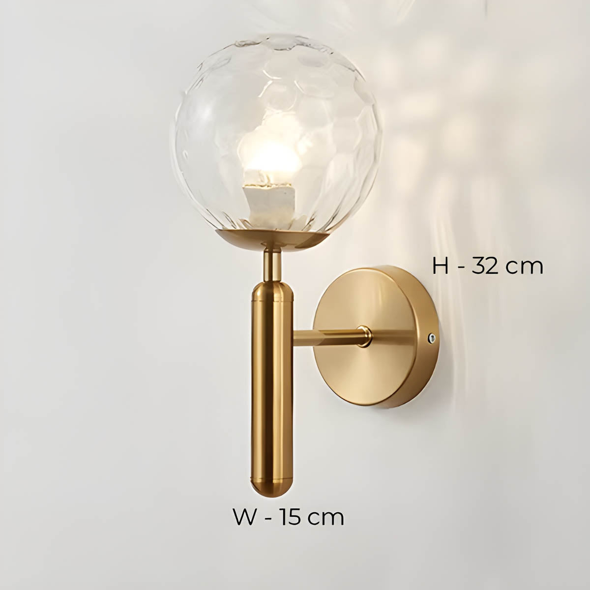 Handcrafted Glass Wall Light | Elegant Wall Sconces | Modern LED Wall Lamp | Stylish Bathroom Wall Lights | Mid-Century Lighting Fixture 4