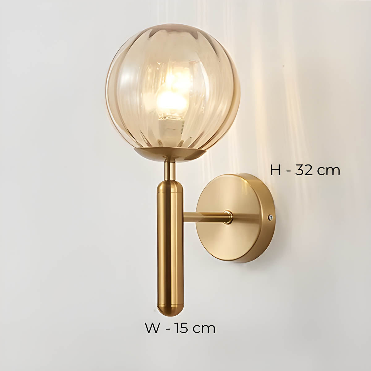 Handcrafted Glass Wall Light | Elegant Wall Sconces | Modern LED Wall Lamp | Stylish Bathroom Wall Lights | Mid-Century Lighting Fixture 7