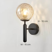 Handcrafted Glass Wall Light | Elegant Wall Sconces | Modern LED Wall Lamp | Stylish Bathroom Wall Lights | Mid-Century Lighting Fixture 8