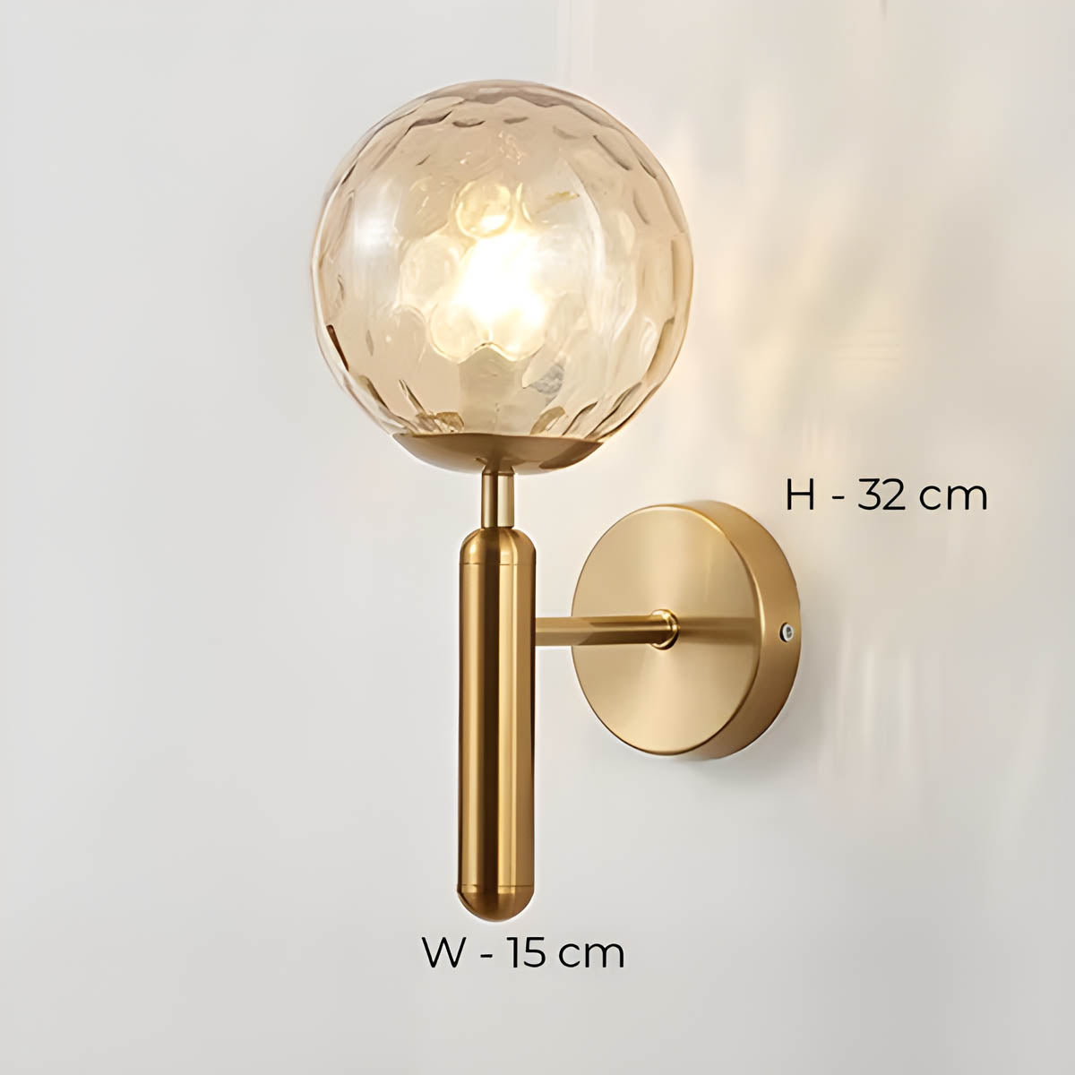 Handcrafted Glass Wall Light | Elegant Wall Sconces | Modern LED Wall Lamp | Stylish Bathroom Wall Lights | Mid-Century Lighting Fixture 9