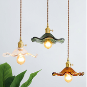 Hibiscus Flower Pendant Light – Elegant Glass Lamp with Adjustable Hanging Length 2