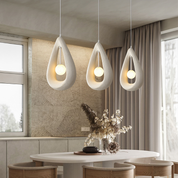 Japandi Pendant Light | Modern Kitchen Pendant Lighting | Elegant Hanging Lights | Minimalist Oval LED Fixture | Stylish Pendant Light for Home 0