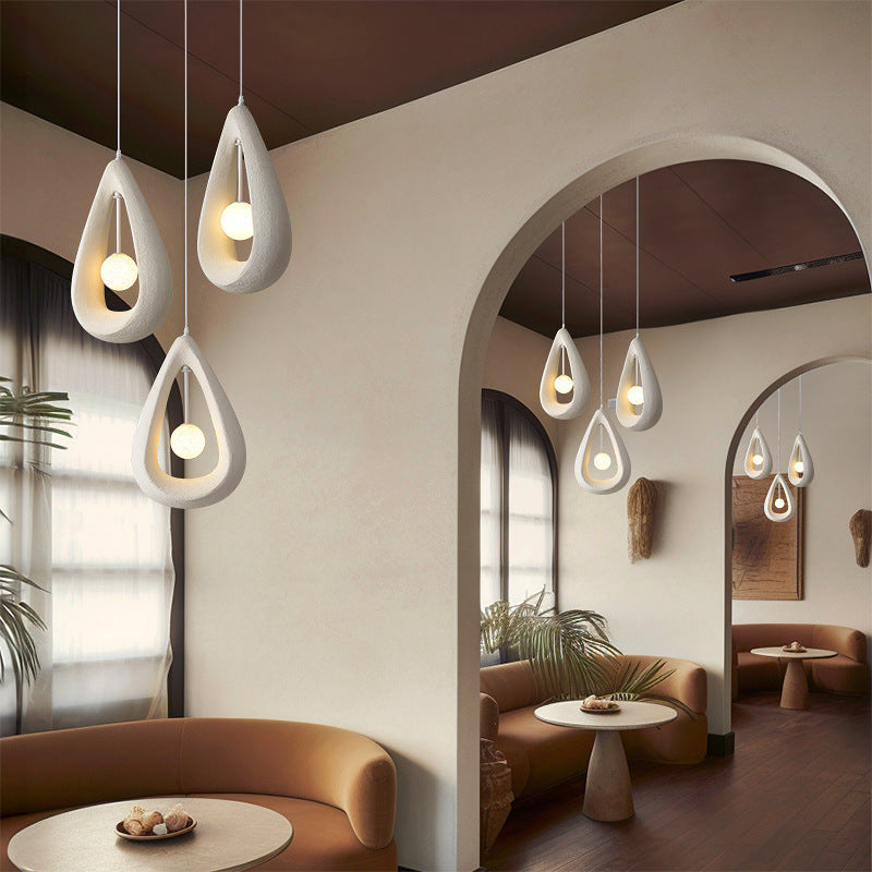Japandi Pendant Light | Modern Kitchen Pendant Lighting | Elegant Hanging Lights | Minimalist Oval LED Fixture | Stylish Pendant Light for Home 5