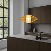 Japanese Bamboo Pendant Light | LED Hanging Fixture | Kitchen Pendant Lighting | Adjustable Ceiling Light | Elegant Natural Lamp for Home 3