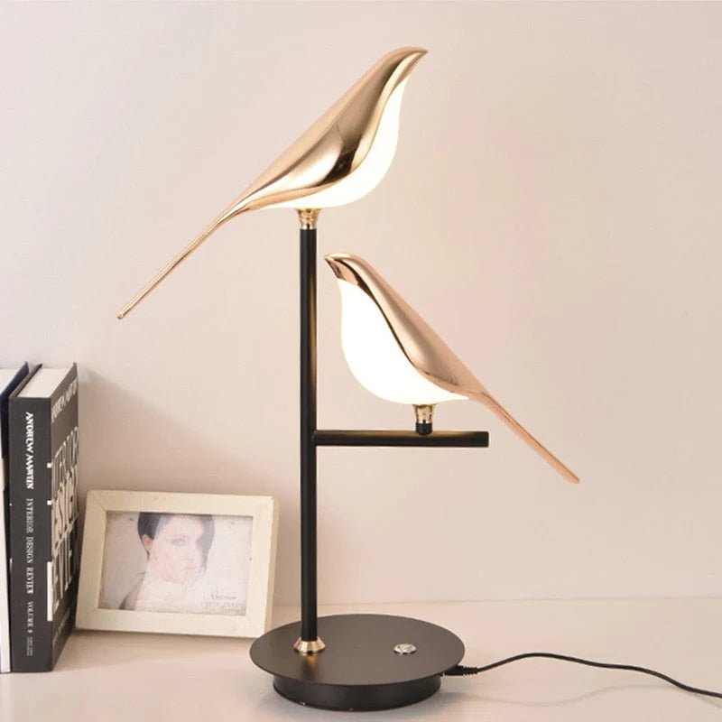 LED Table Lamp with Post-Modern Golden Bird Design – Elegant Bedside or Desk Lamp for Living Room and Bedroom 2