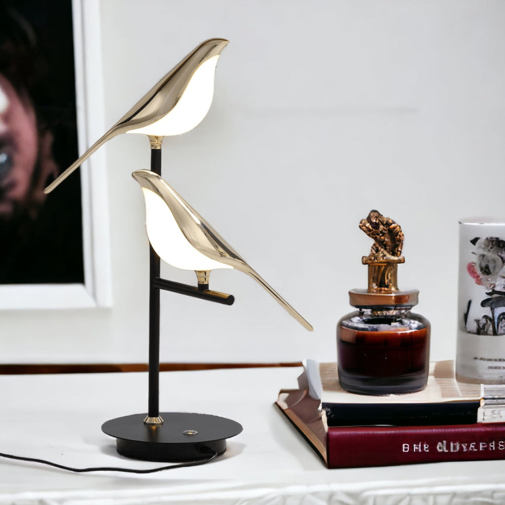 LED Table Lamp with Post-Modern Golden Bird Design – Elegant Bedside or Desk Lamp for Living Room and Bedroom 4