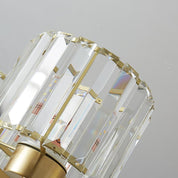 Mid-Century Modern Crystal Wall Sconce, Brass Finish, Elegant 1 Light Wall Lamp for Bathroom and Living Room Lighting 6