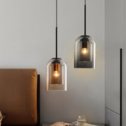 Mid-Century Pendant Light | Double Glass Pendant | Modern Kitchen Lighting | Dimmable Hanging Light | Elegant Fixture for Home 5
