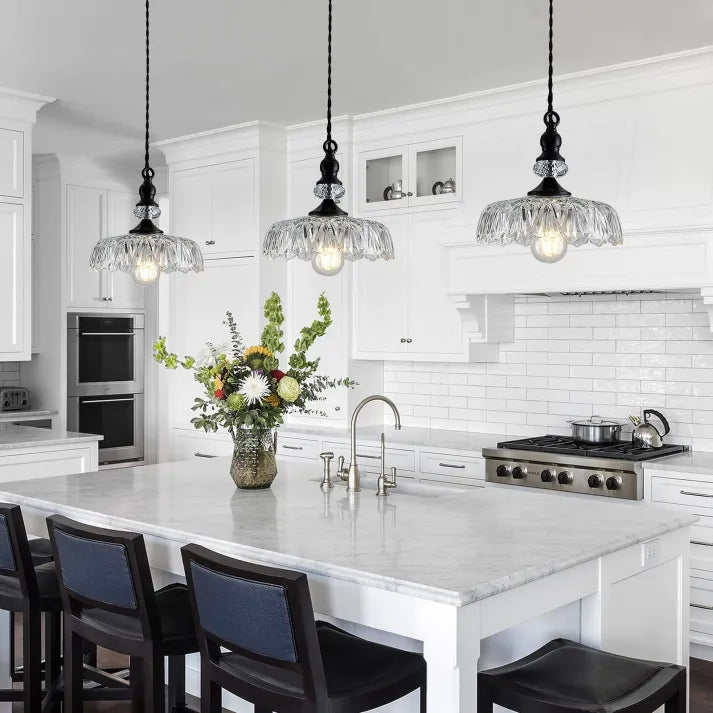 Mid-Century Pendant Light | Glass Pendant Lighting | Kitchen Island Lighting | Modern Kitchen Fixture | Elegant Hanging Light for Home 8
