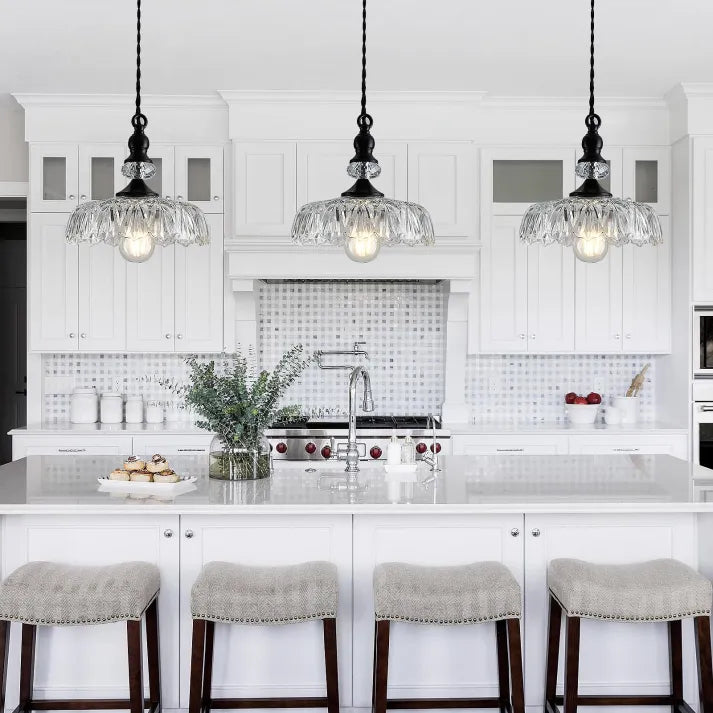 Mid-Century Pendant Light | Glass Pendant Lighting | Kitchen Island Lighting | Modern Kitchen Fixture | Elegant Hanging Light for Home 9