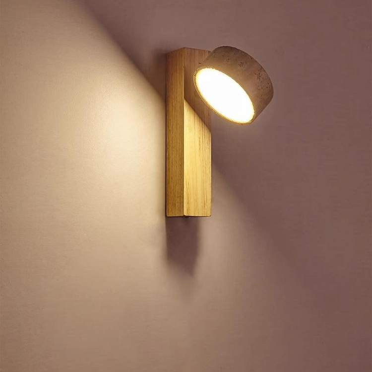 Minimalist Wall Lamp | Off-White Wall Sconce | LED Wall Lights Indoor | Elegant Travertine Lighting | Wabi Sabi Wall Lamp for Home 1