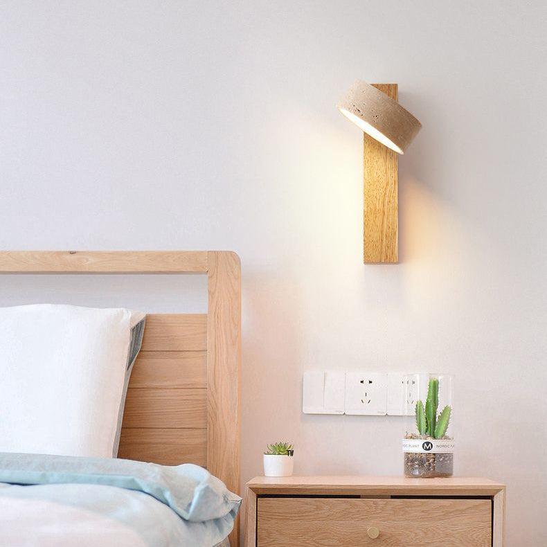 Minimalist Wall Lamp | Off-White Wall Sconce | LED Wall Lights Indoor | Elegant Travertine Lighting | Wabi Sabi Wall Lamp for Home 7