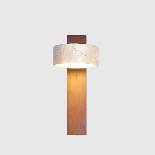 Minimalist Wall Lamp | Off-White Wall Sconce | LED Wall Lights Indoor | Elegant Travertine Lighting | Wabi Sabi Wall Lamp for Home 9