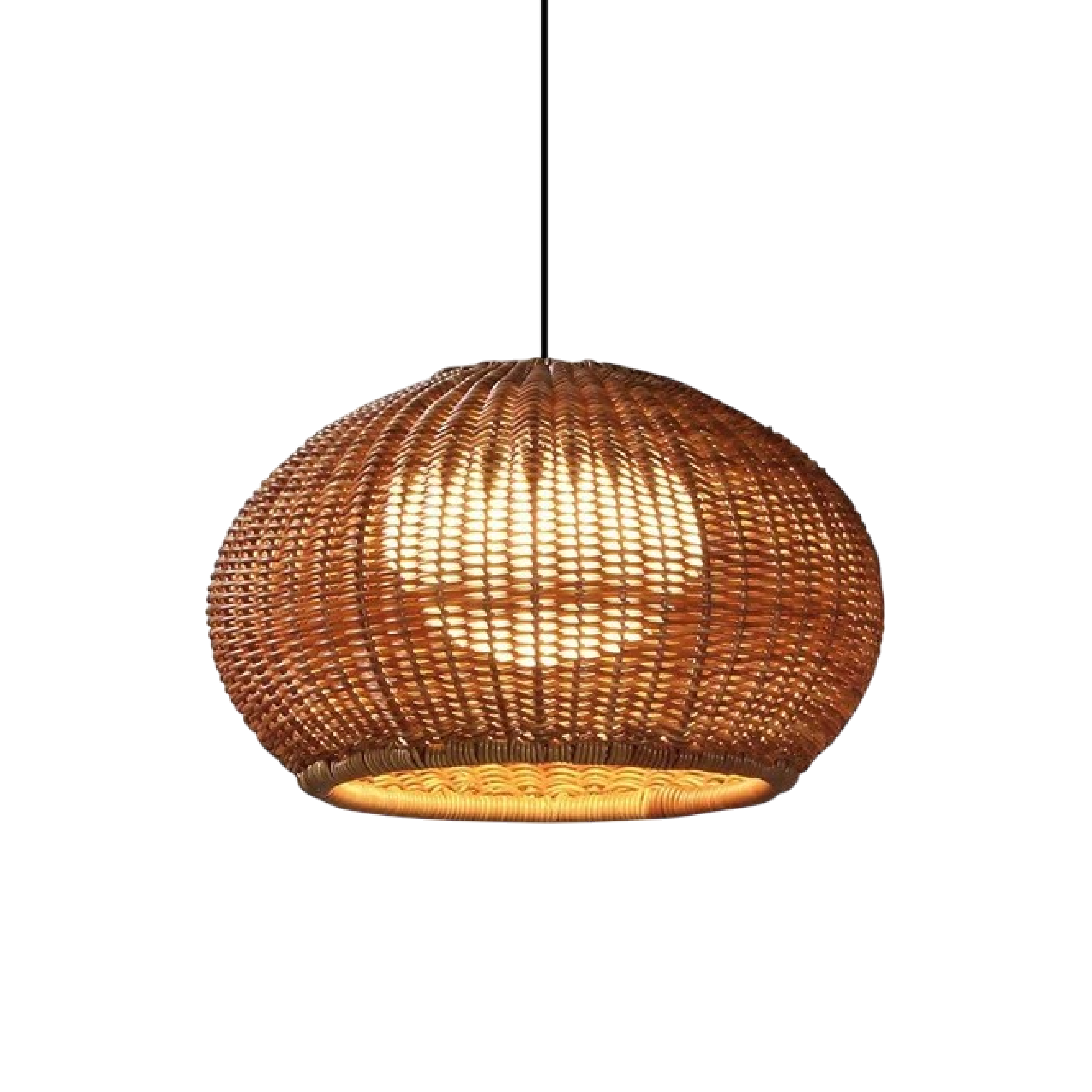 Modern Bamboo Pendant Light | Adjustable Kitchen Pendant Lighting | Handwoven Hanging Lights | Cozy LED Ceiling Fixture | Elegant Bamboo Lighting for Home 0