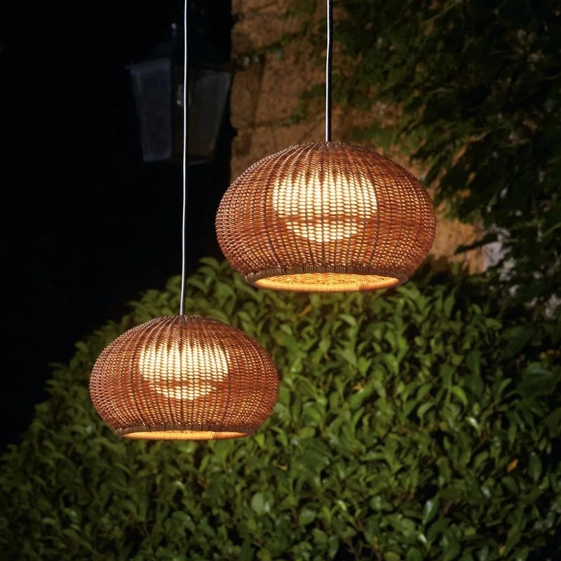 Modern Bamboo Pendant Light | Adjustable Kitchen Pendant Lighting | Handwoven Hanging Lights | Cozy LED Ceiling Fixture | Elegant Bamboo Lighting for Home 2