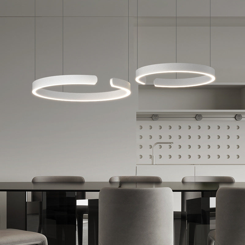 Modern Black Pendant Light | Kitchen Island Lighting Fixture | Adjustable Ceiling Lamp | Sleek LED Pendant Lighting | Contemporary Pendant Light for Home 3