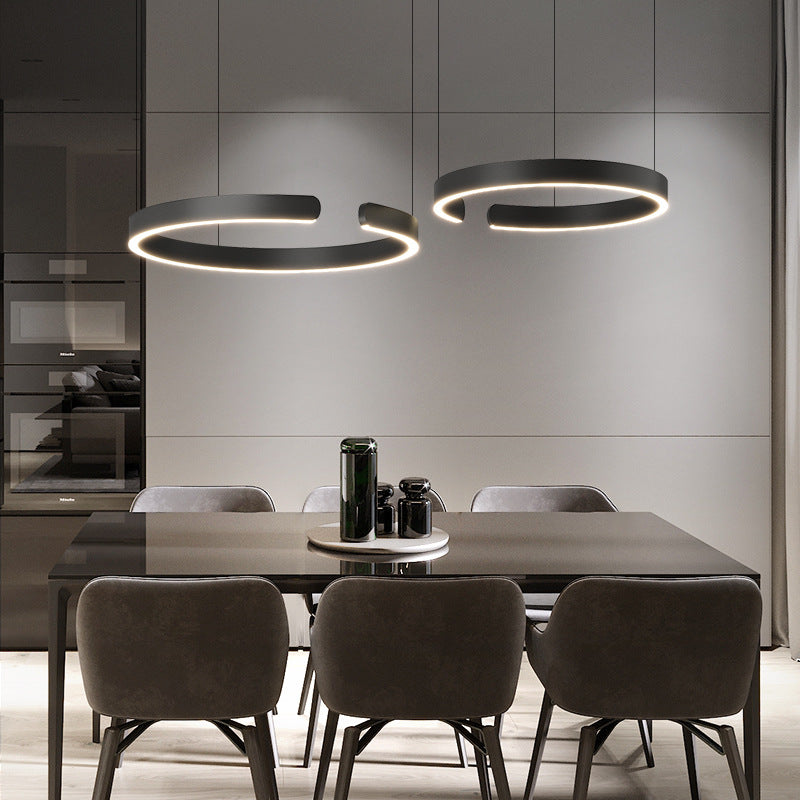Modern Black Pendant Light | Kitchen Island Lighting Fixture | Adjustable Ceiling Lamp | Sleek LED Pendant Lighting | Contemporary Pendant Light for Home 4