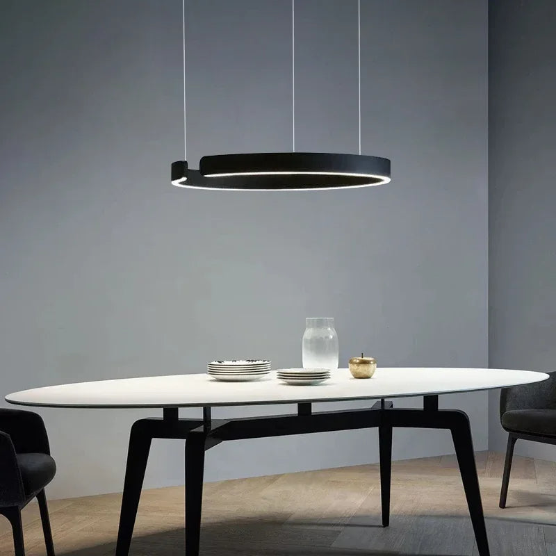 Modern Black Pendant Light | Kitchen Island Lighting Fixture | Adjustable Ceiling Lamp | Sleek LED Pendant Lighting | Contemporary Pendant Light for Home 6