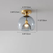 Modern Ceiling Light Fixture | Grey Glass Pendant Light | Minimalist Ceiling Lamp | Stylish Hallway Lighting | Elegant Grey Glass Light for Home 3