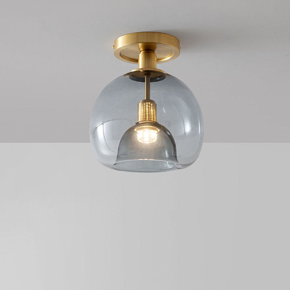 Modern Ceiling Light Fixture | Grey Glass Pendant Light | Minimalist Ceiling Lamp | Stylish Hallway Lighting | Elegant Grey Glass Light for Home 7