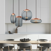 Modern Glass Pendant Light | Adjustable Kitchen Pendant Lighting | Elegant Hanging Fixture | Vintage Style Ceiling Lamp | Hempoiré Rose Gold Pendant Light 1