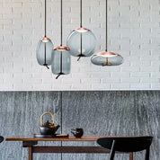 Modern Glass Pendant Light | Adjustable Kitchen Pendant Lighting | Elegant Hanging Fixture | Vintage Style Ceiling Lamp | Hempoiré Rose Gold Pendant Light 3
