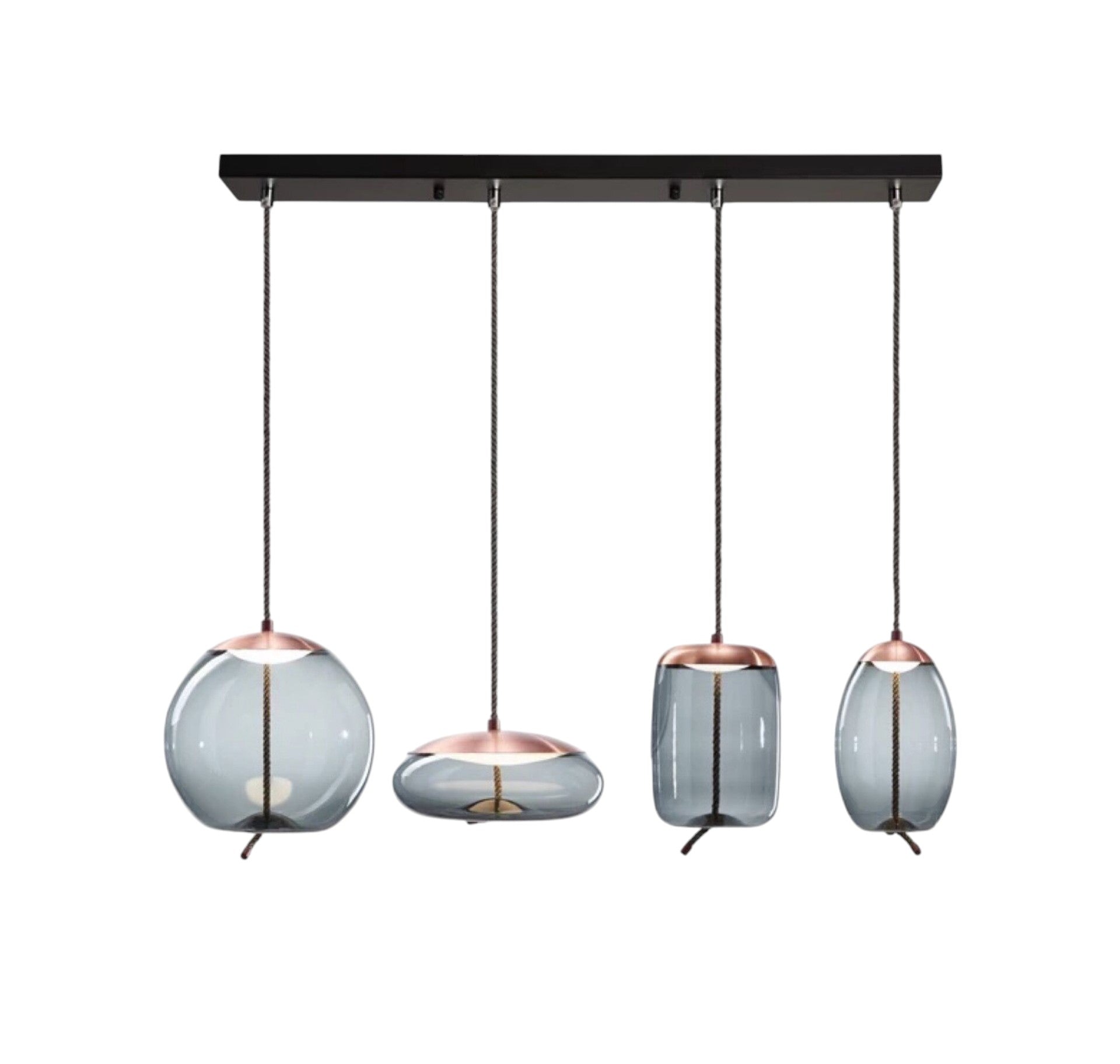 Modern Glass Pendant Light | Adjustable Kitchen Pendant Lighting | Elegant Hanging Fixture | Vintage Style Ceiling Lamp | Hempoiré Rose Gold Pendant Light 8
