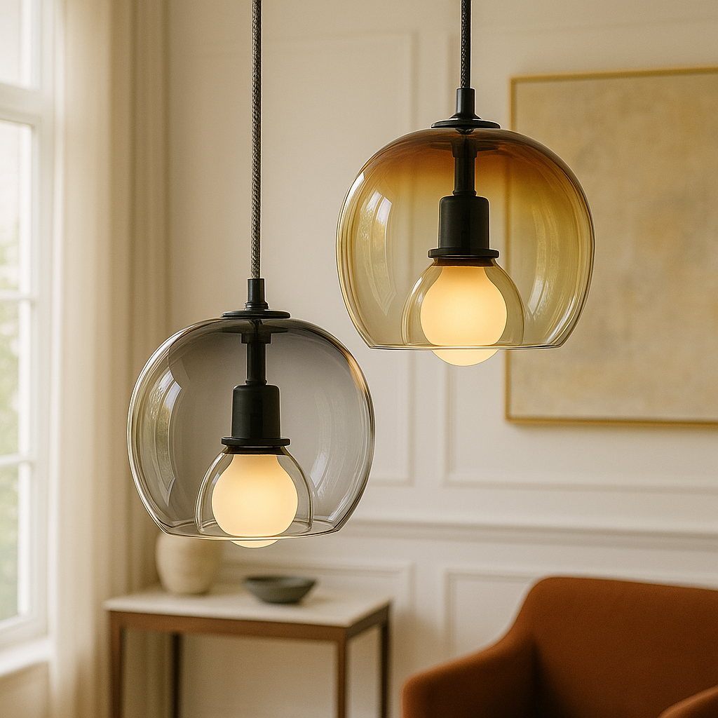 Modern Glass Pendant Light | Adjustable Kitchen Pendant Lighting | Minimalist Hanging Lights | Eco-Friendly Ceiling Fixture | Ures Pendant Light for Home 1