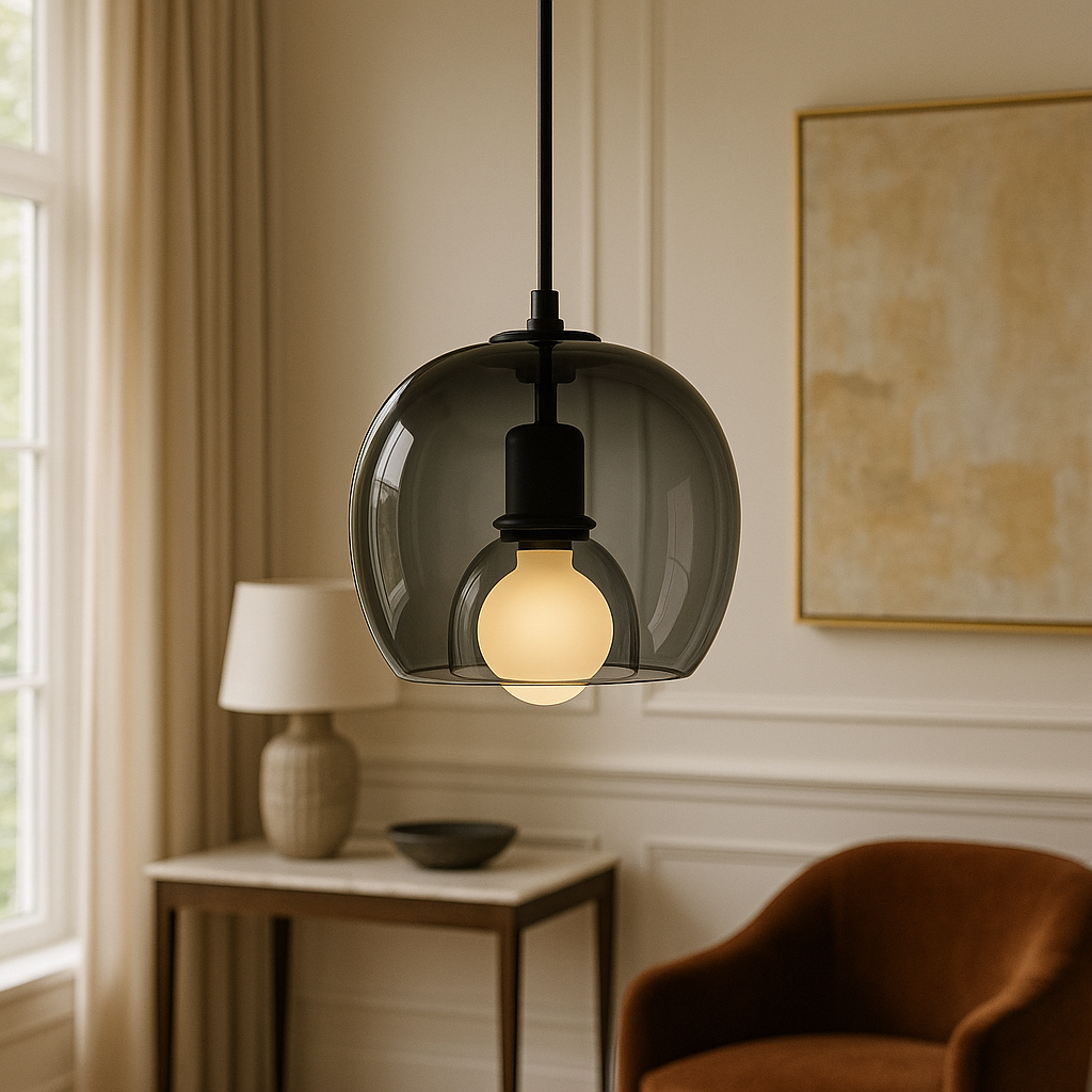 Modern Glass Pendant Light | Adjustable Kitchen Pendant Lighting | Minimalist Hanging Lights | Eco-Friendly Ceiling Fixture | Ures Pendant Light for Home 3