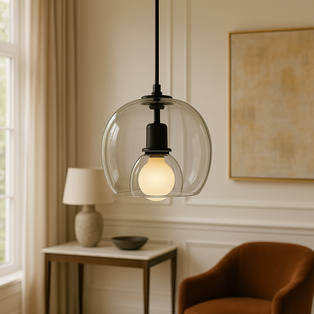 Modern Glass Pendant Light | Adjustable Kitchen Pendant Lighting | Minimalist Hanging Lights | Eco-Friendly Ceiling Fixture | Ures Pendant Light for Home 4