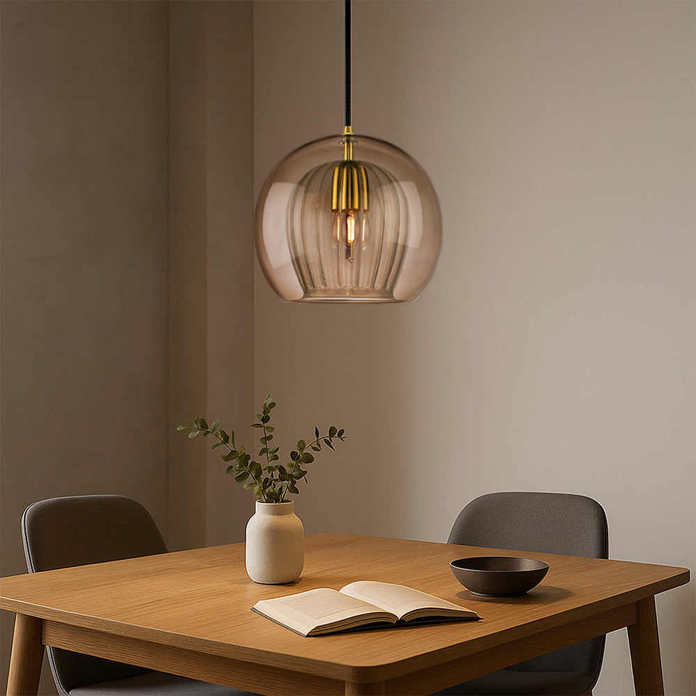 Modern Glass Pendant Light | Kitchen Island Lighting Fixture | Elegant Pendant Lighting for Kitchen Island | Minimalist Glass Pendant Lights | Hira Pendant Light for Dining Area 3