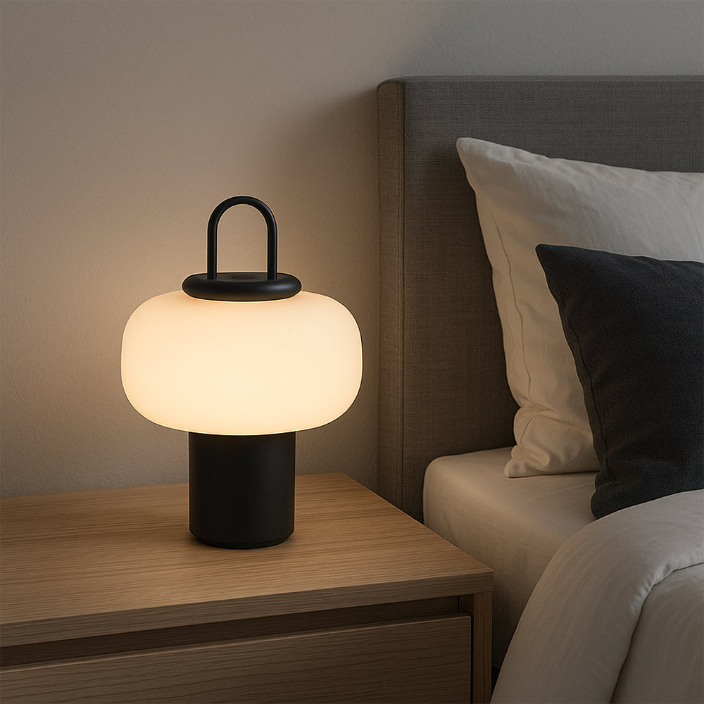 Modern Glass Table Lamp | Nordic Bedside Lamps | Minimalist Nightstand Light | Elegant Bedroom Fixture | Stylish LED Lighting for Home 0
