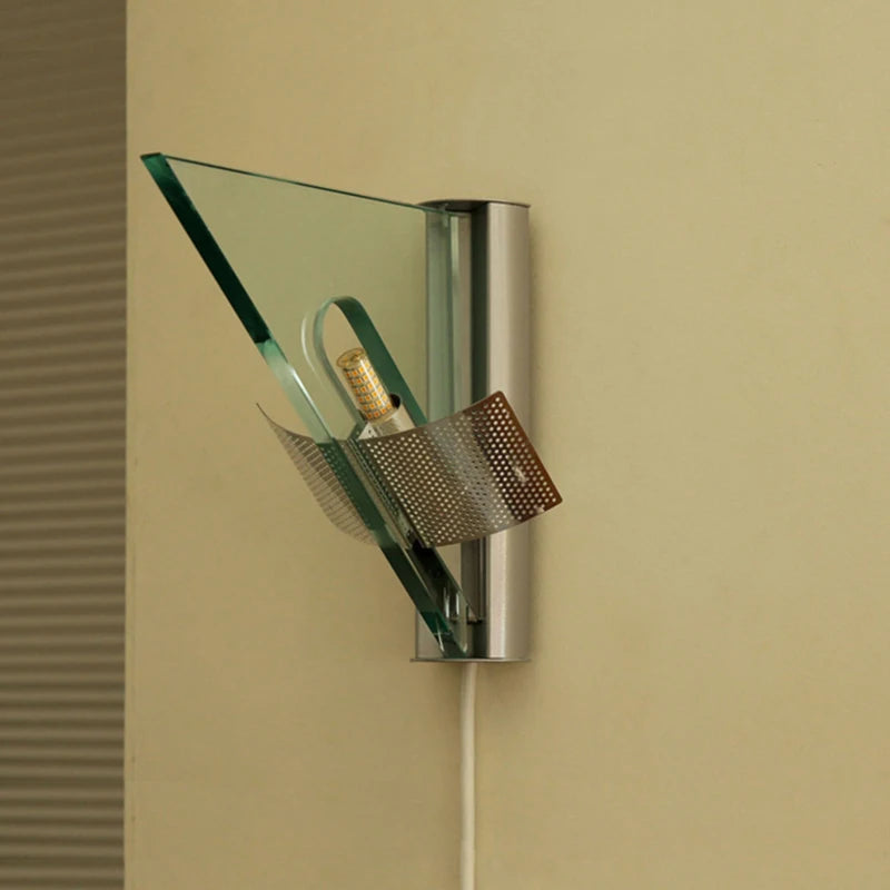 Modern Glass Wall Sconce | Unique Triangle Wall Lamp | Decorative Wall Lights | Stylish Sconce Lighting | Elegant Wall Fixture for Home 1