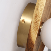 Modern Globe Wall Light | Minimalist LED Wall Sconces | Solid Wood Base Fixture | Warm White Sconce Light | Elegant Wall Lamp for Home 5