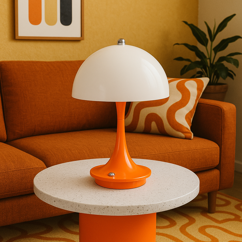 Modern Mushroom Table Lamp | Cordless LED Accent Light | Battery Operated Lamp | Vintage Inspired Table Light | Stylish Home Decor Lamp 3