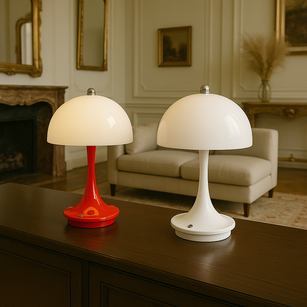 Modern Mushroom Table Lamp | Cordless LED Accent Light | Battery Operated Lamp | Vintage Inspired Table Light | Stylish Home Decor Lamp 7