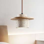 Modern Pendant Light | Adjustable Kitchen Pendant Lighting | Energy-Efficient Hanging Fixture | Retro Ceiling Light | Elegant Travertine Pendant Lamp 1
