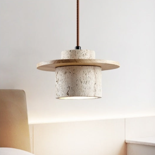 Modern Pendant Light | Adjustable Kitchen Pendant Lighting | Energy-Efficient Hanging Fixture | Retro Ceiling Light | Elegant Travertine Pendant Lamp 1