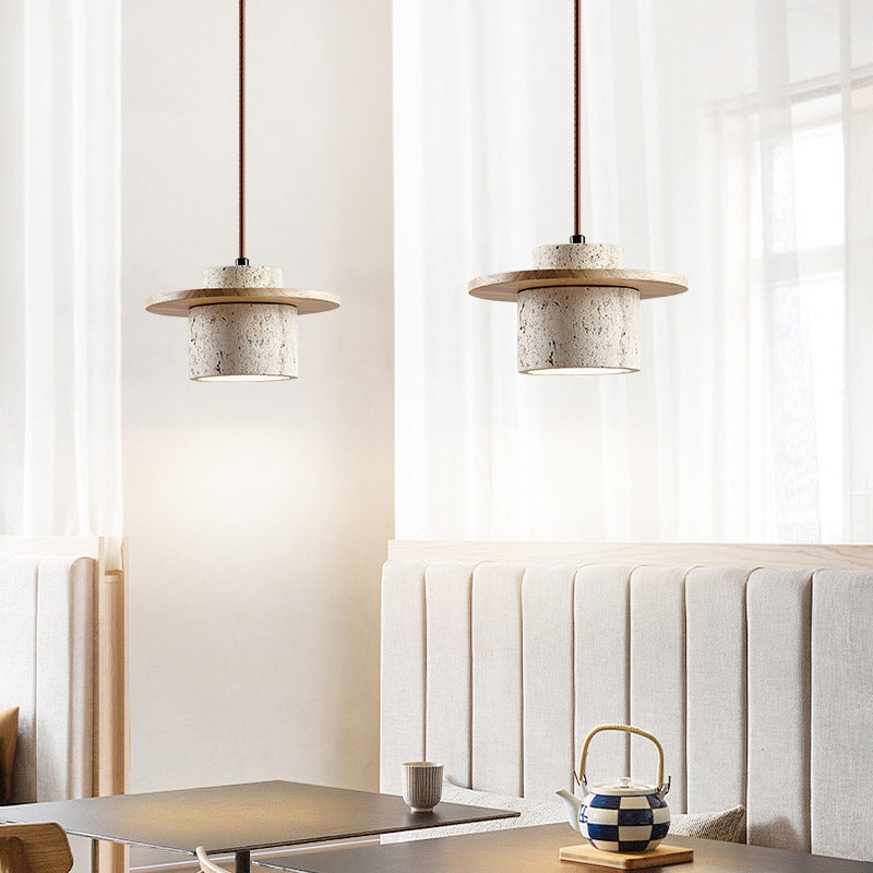 Modern Pendant Light | Adjustable Kitchen Pendant Lighting | Energy-Efficient Hanging Fixture | Retro Ceiling Light | Elegant Travertine Pendant Lamp 3