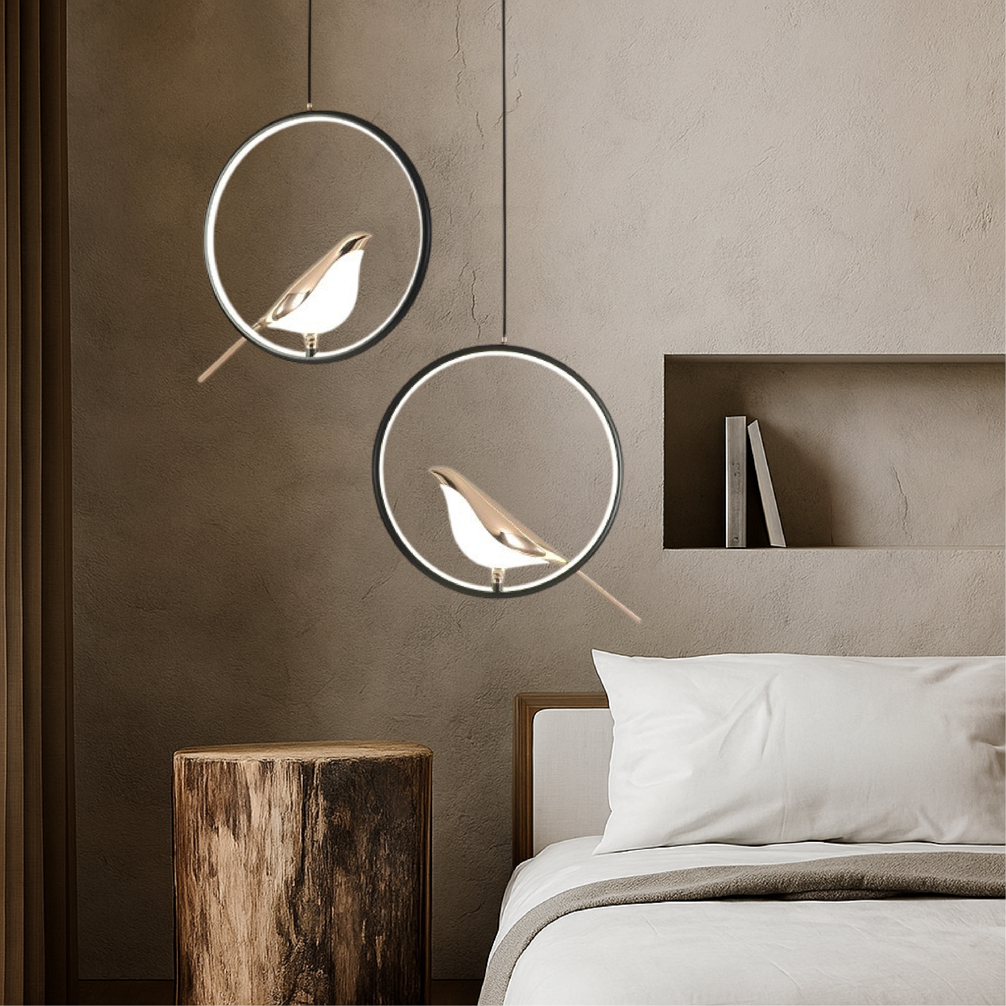 Modern Pendant Light | Adjustable Kitchen Pendant Lighting | Unique Bird Motif Hanging Light | Contemporary Dining Room Fixture | MrBird Pendant Light 1