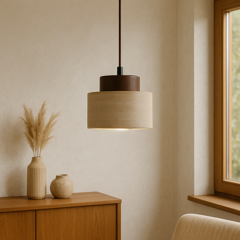 Modern Pendant Light | Kitchen Pendant Lighting | Adjustable Hanging Fixture | Elegant LED Pendant | Travertine Pendant Light for Home 1