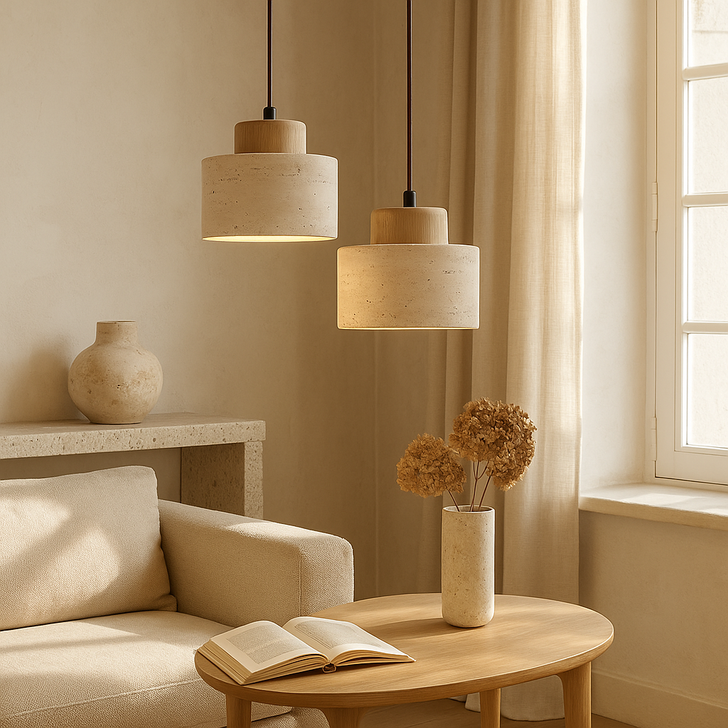 Modern Pendant Light | Kitchen Pendant Lighting | Adjustable Hanging Fixture | Elegant LED Pendant | Travertine Pendant Light for Home 2