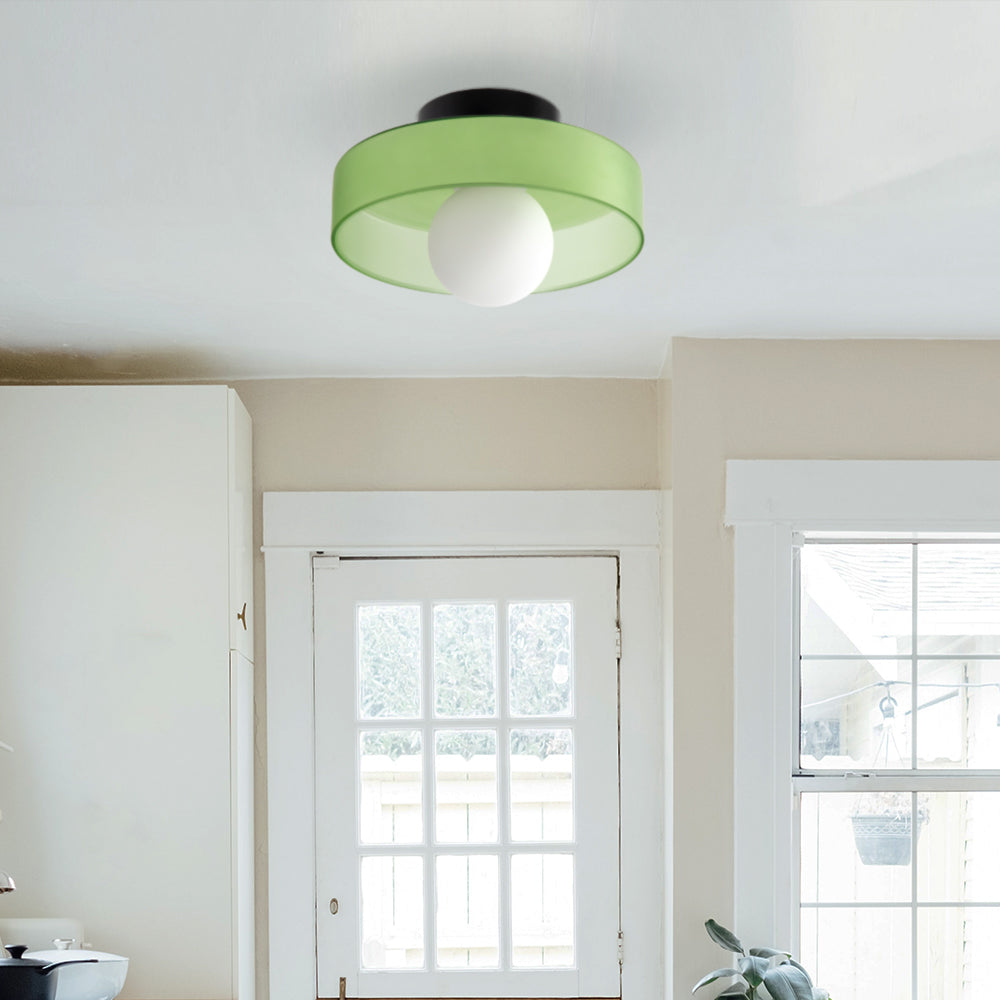 Modern Round Ceiling Light | Stylish Ceiling Light Fixture | Elegant Glass Pendant Lamp | Contemporary Kitchen Lighting | Sleek Glass Ceiling Lamp 8